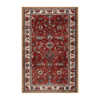 Machine Washable Persian Brown Area Rug