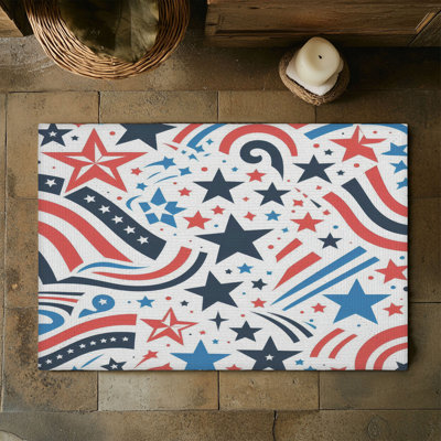Tapis tressé Proud Stripes & Stars