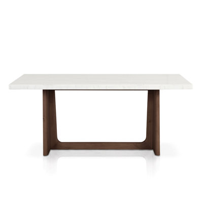 Philip 70"W Genuine Marble Top Dining Table