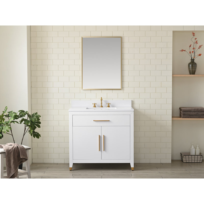 Maddison 36'' Single Bathroom Vanity with Top, White