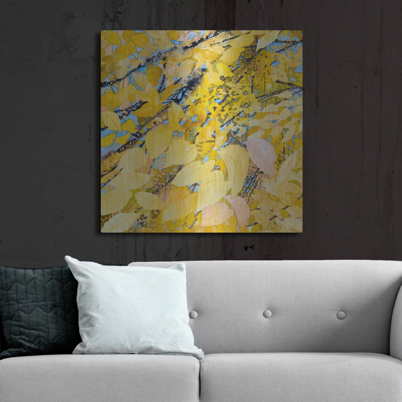 «Golden Leaves» par Sharon Pitts, H 36 po x l 36 po