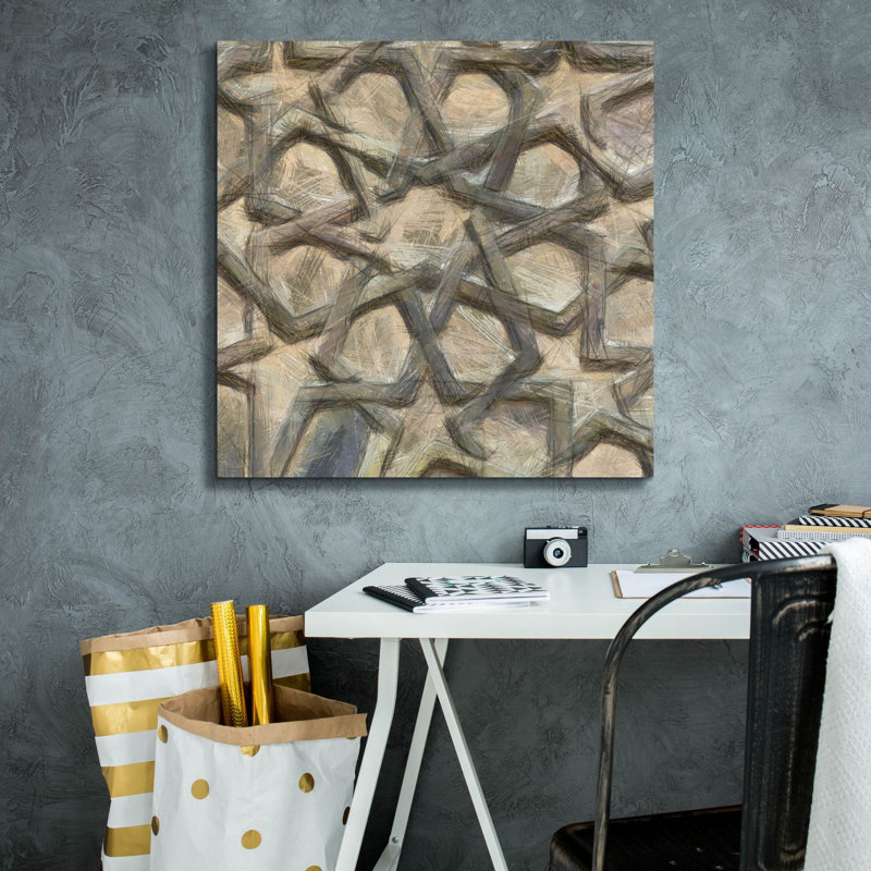  «Ornamental Design 4» par Alonzo Saunders, art mural sur toile, 26 po x 26 po