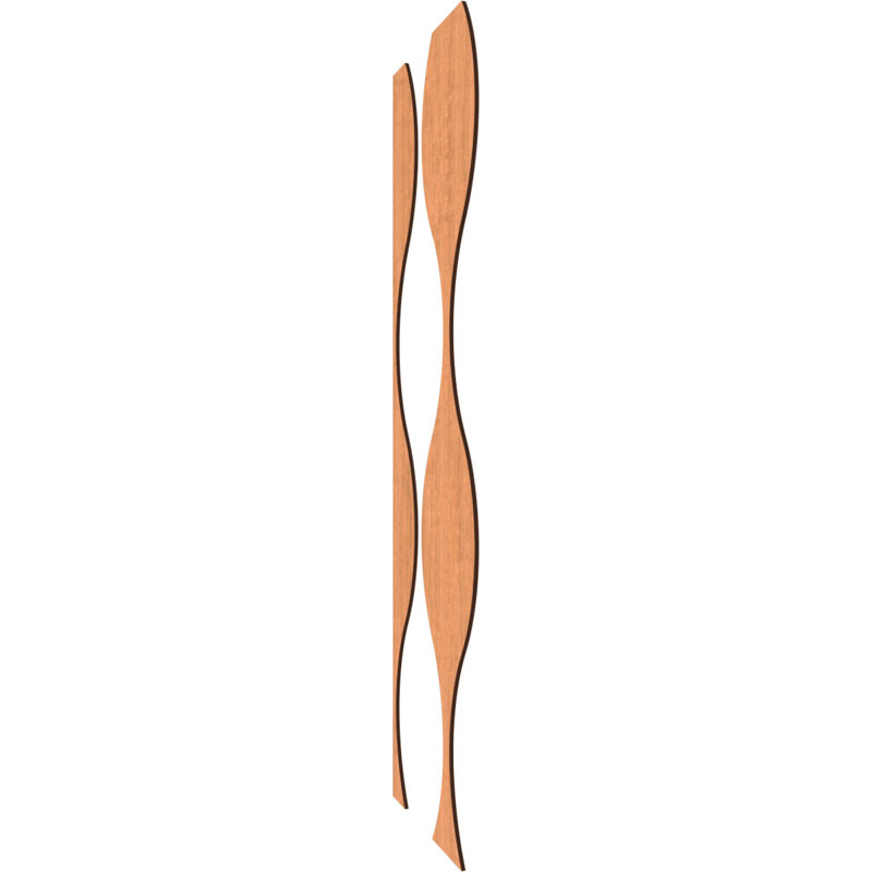 Ozark Cherry Wood Decorative Slat Wall Panel Kit, 47" x 9"