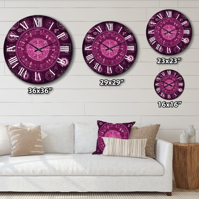 Horloge murale en métal Troisième œil Chakra, Grand