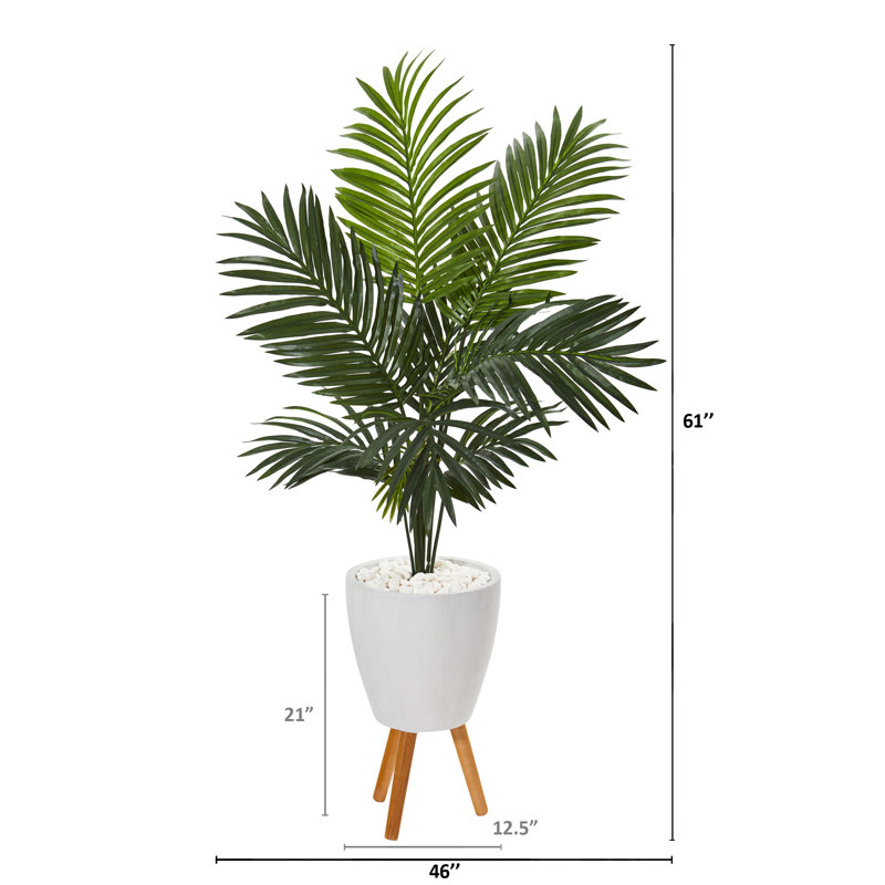 61'' Faux Palm Tree in Earthenware Planter