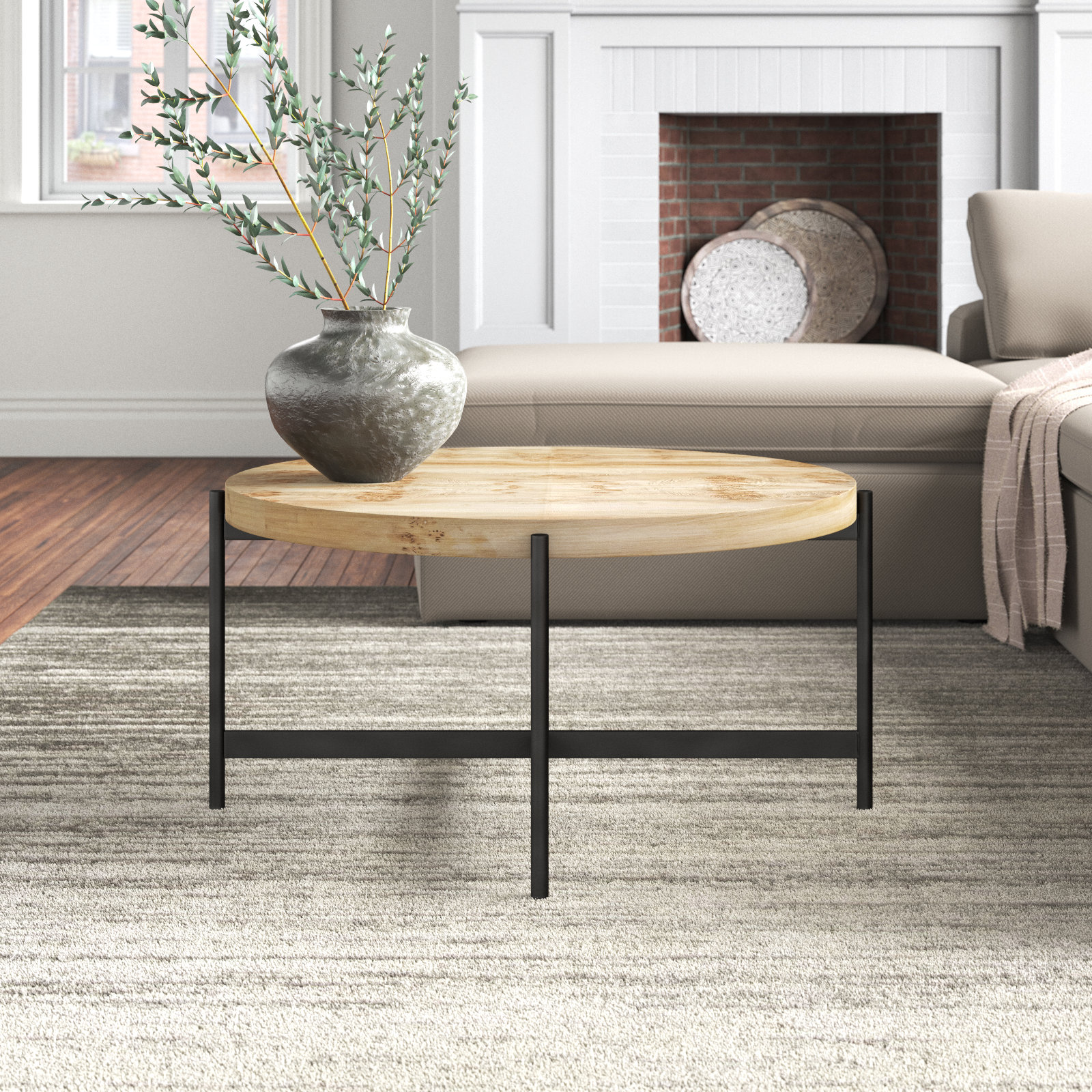 Craigwood 36" Burl Wood Coffee Table