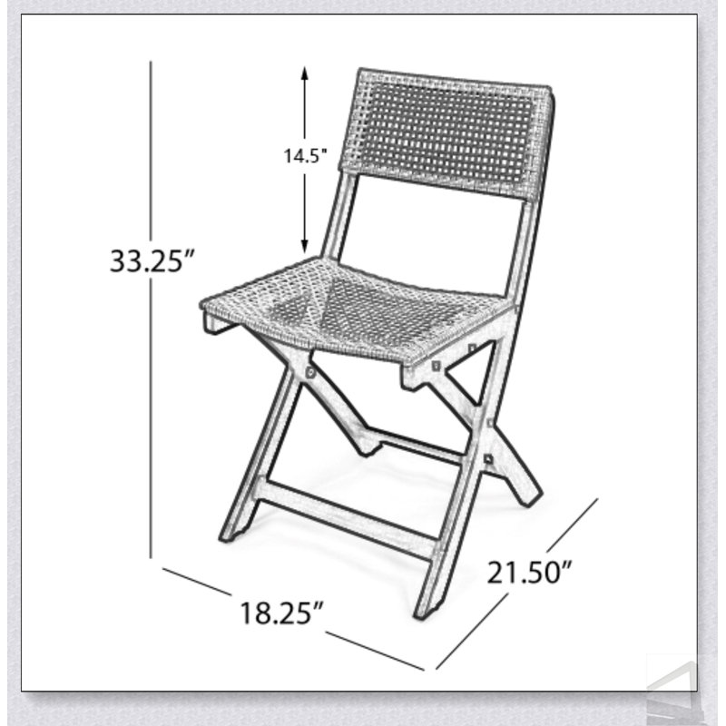 Ensemble de 2 chaises HILLSIDE BISTRO, en bois d'acacia durable, de conception pliable pour un rangement facile et un confort extérieur