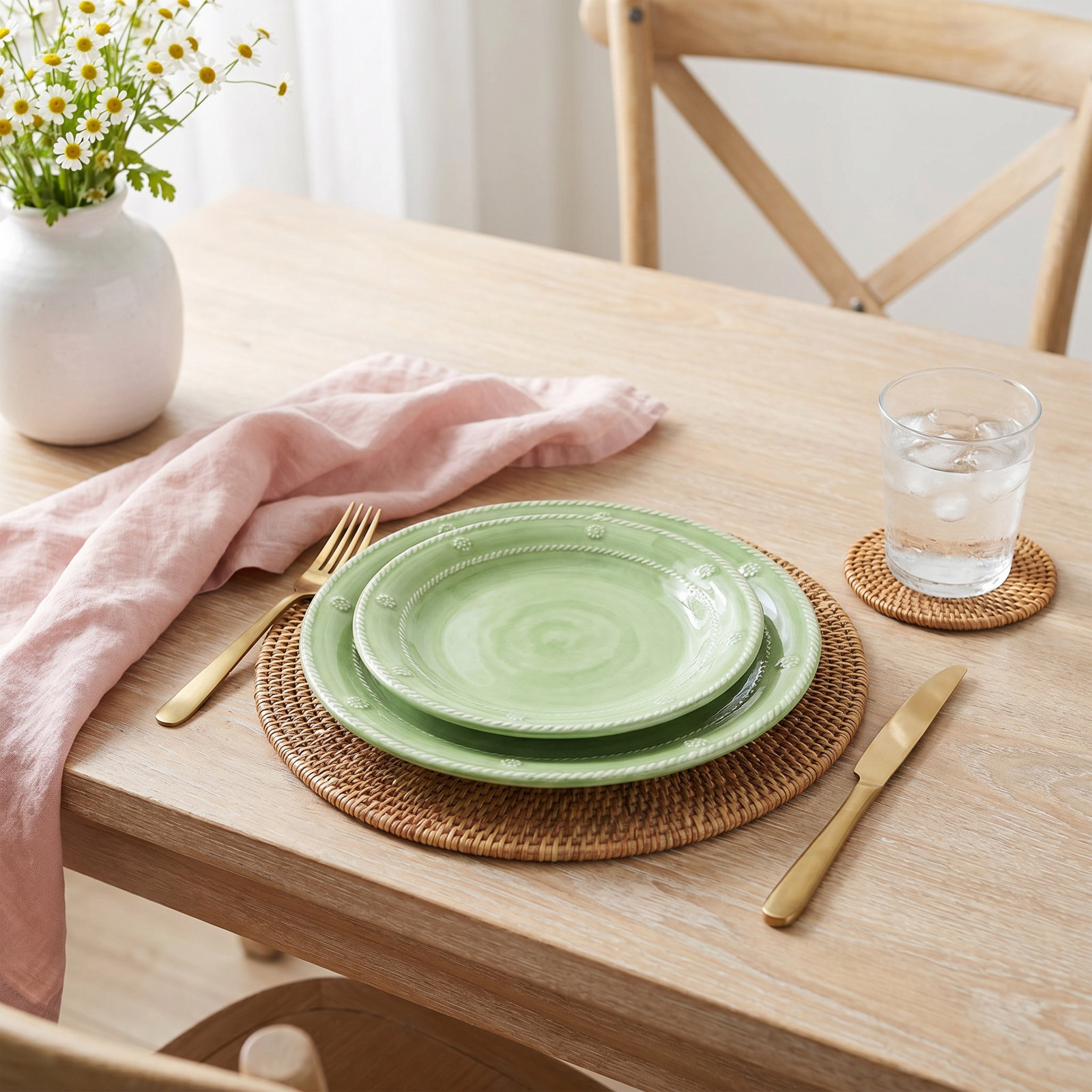 Berry & Thread 11" Dinner Plate, Seagrass