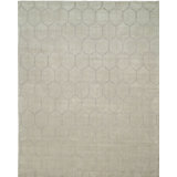 Hand Loomed Geometric Area Rug in Beige