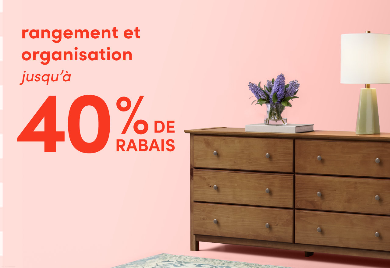rangement et organisation en solde