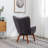 Battistina Velvet Armchair with Ottoman-409367499
