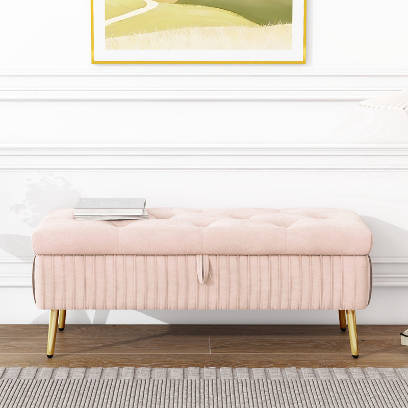 Banc de rangement Miliyah, Rose