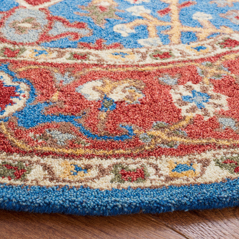 Farnhamville Hand Tufted Wool Oriental Rug, Round 6'