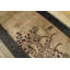 Neutral Cream and Gray Antique Minimalist Chinese Deco Hallway Runner Rug
