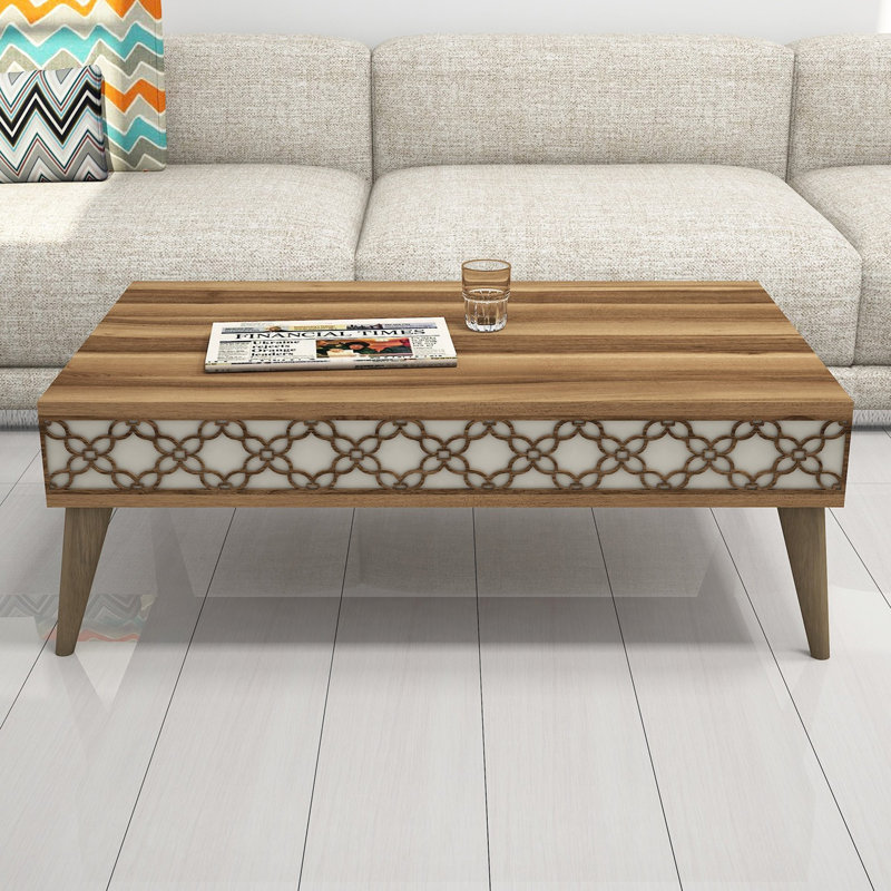 Table basse avec rangement Crowe, Brun / Gris