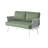Steel Loveseat And Table Set-75833186-75833185