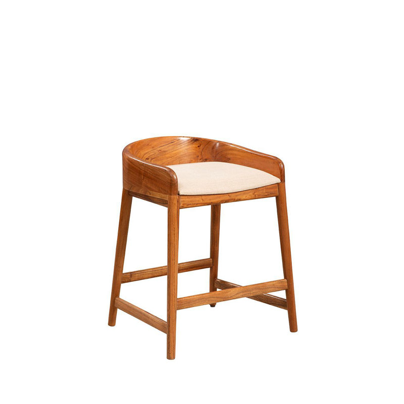 Saddle 34" Tall Counter Stool, Brown