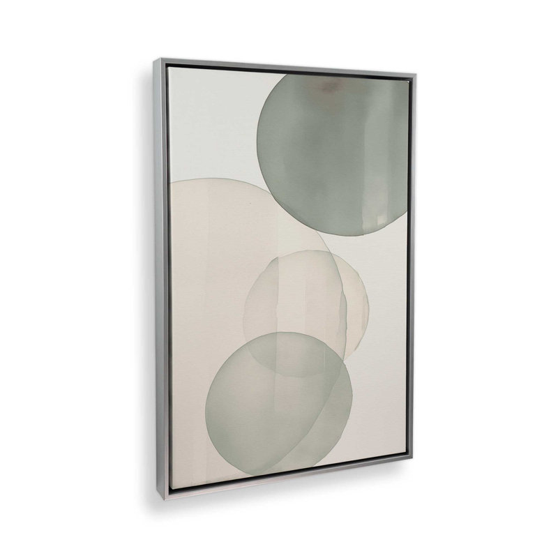 Silent Spheres I Canvas Print, Polished Chrome Framed, 18.75" H x 12.75" W x 1.75" D