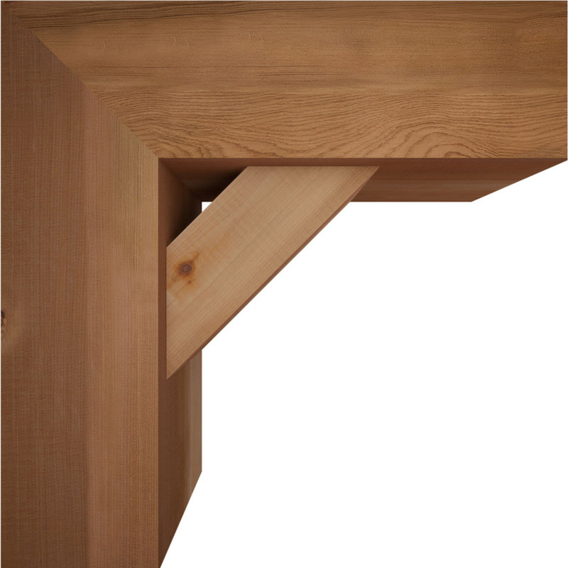 Traditional Block Bracket w/ Offset Brace, 20 x 20, 7 1/2"W Western Red Cedar (Smooth)