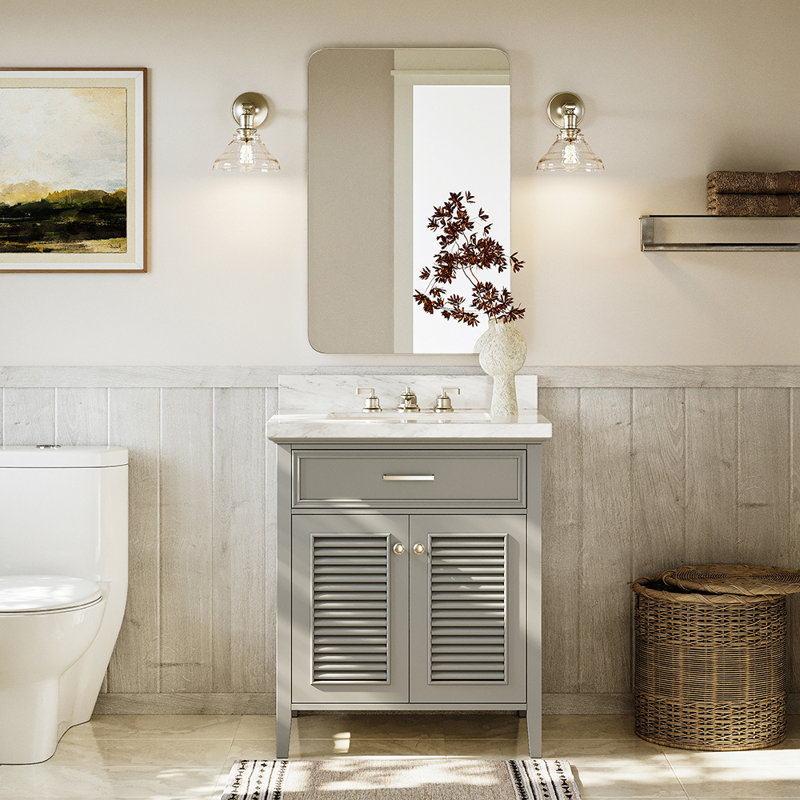 Base de meuble-lavabo simple 31 po Ferree, Gris