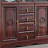 Chinese style closed retro bookcase