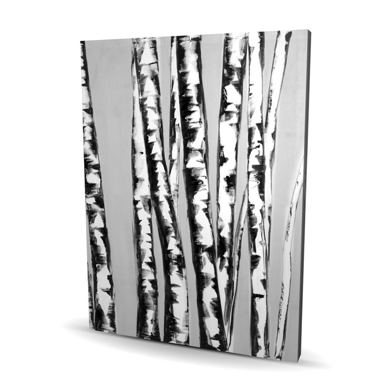 Birches Intersecting - Paysages, arbres, toile pour la décoration intérieure
