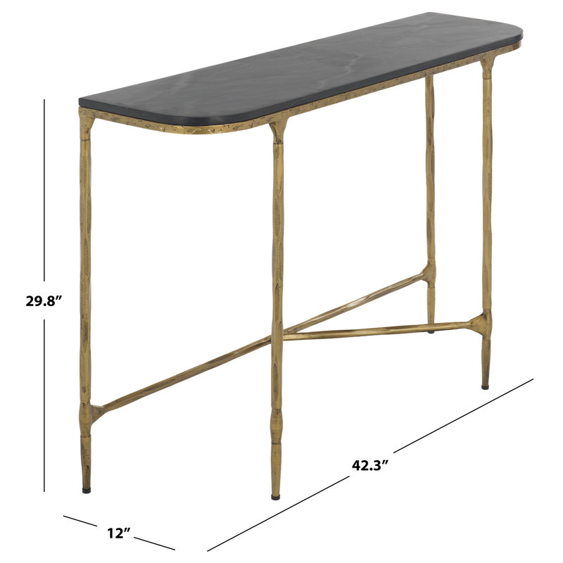 Janowsky Metal Console Table, Black