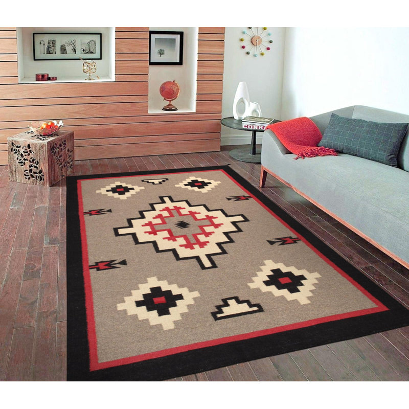 Tuscany Wool Oriental Area Rug in Mocha
