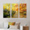 River in the Autumn Woods - 3 pièces, impression sur toile