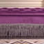 Banc de rangement ovale rembourrÃ© Ã  franges-327654848