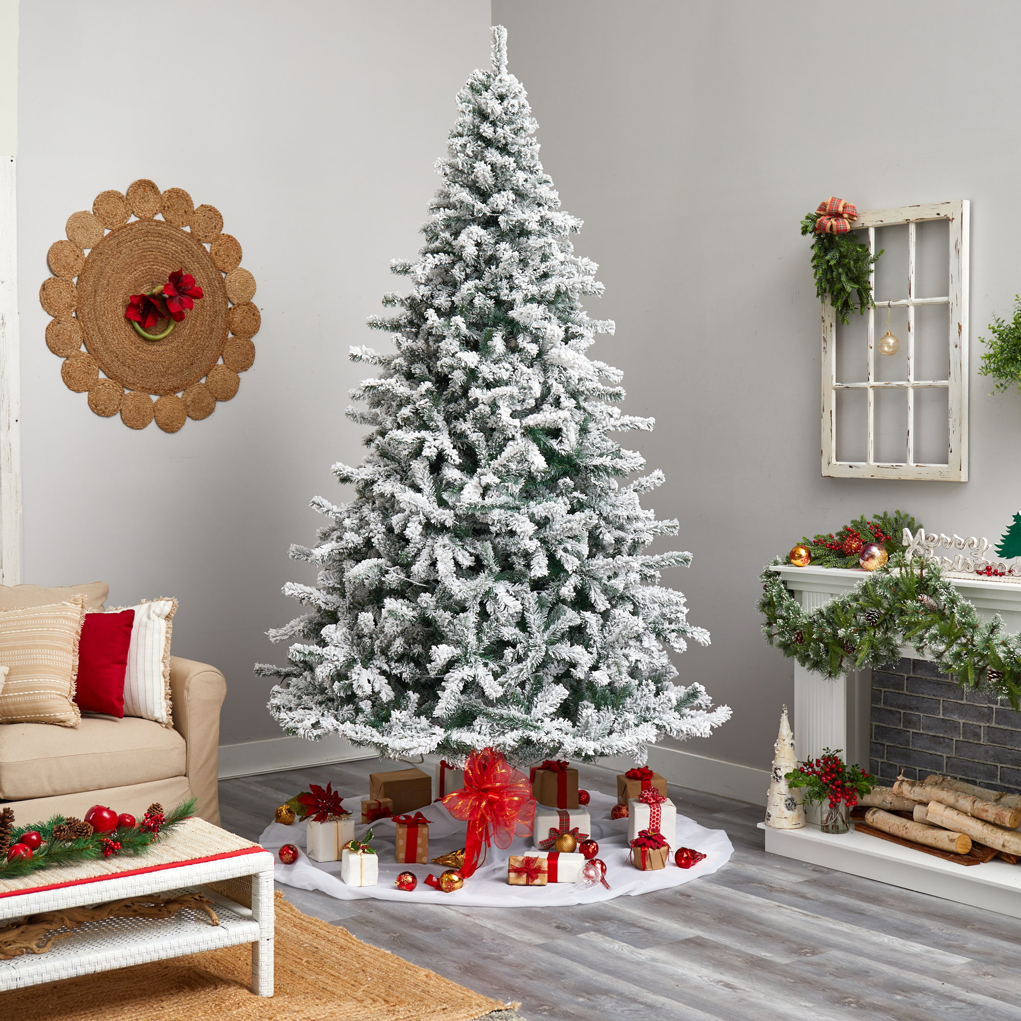 Lighted Artificial Spruce Christmas Tree, 3' H
