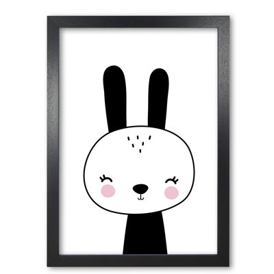 Black And White Scandi Bunny - Painting
