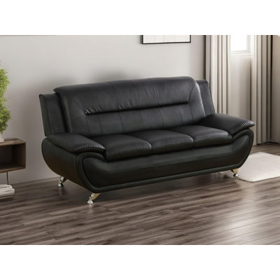 Chezky 79'' Faux Leather Armless Sofa