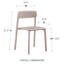 Chaise d'appoint de patio empilable Vowa-101122127