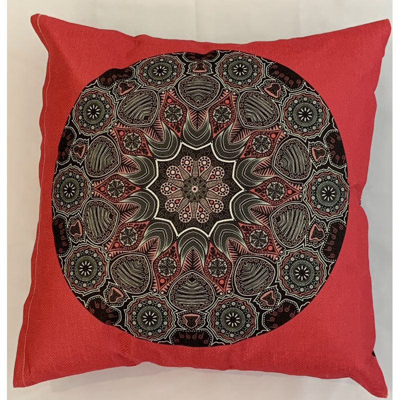 Kelowna Indoor / Outdoor Damask Square Throw Pillow Cover