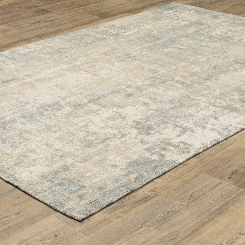 Tapis gris ardoise / beige Serengeti, Rectangulaire 8 pi x 10 pi