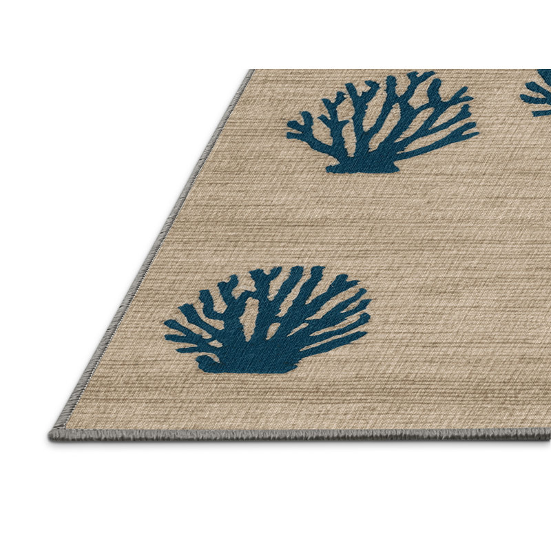 Tapis bord de mer lavable Minimalist Marine Plus, Rond 4 pi