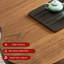 Bureau en bois massif noyer courbé-108798447