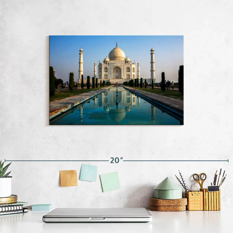 Adella Taj Mahal Pool Reflection, 8" H x 12" W