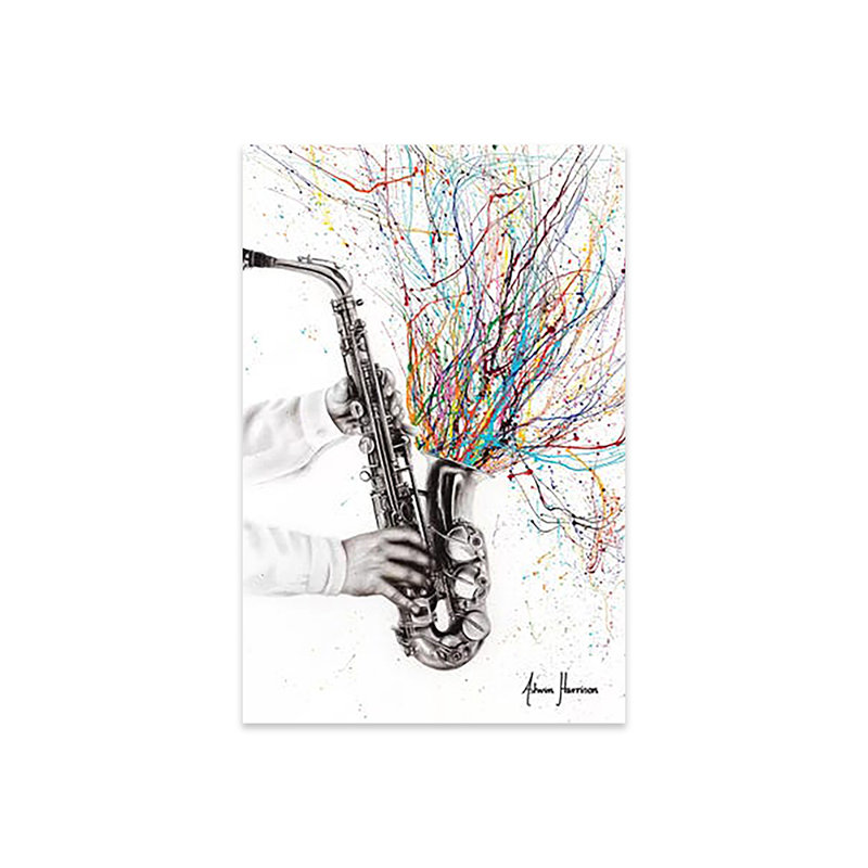 «The Jazz Saxophone» par Ashvin Harrison - impression non encadrée, H 32 po x l 24 po x P 0,25 po