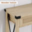 Console de 43 po Farmhouse - Table de canapé en bois rustique avec tiroirs en rotin et tablette de rangement - Décoration pour le salon, le couloir ou le vestibule-129600895