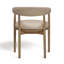 Chaise en cuir taupe Longwell