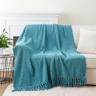 Throw Blanket for Couch, Super Soft Cozy Warm Throws for Twin Bed, Knit Woven Chenille Blanket Versatile for Sofa Bedroom Home Decor