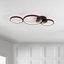 Plafonnier encastré contemporain en métal à 3 lumières 26,88 po Nube, noir