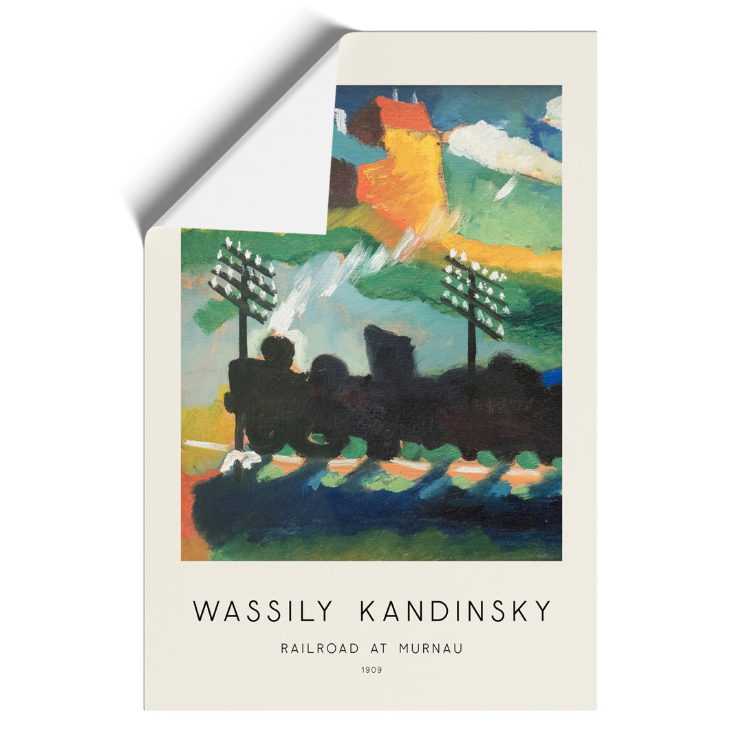 Railroad at Murnau Print by Wassily Kandinsky - Frameless Print