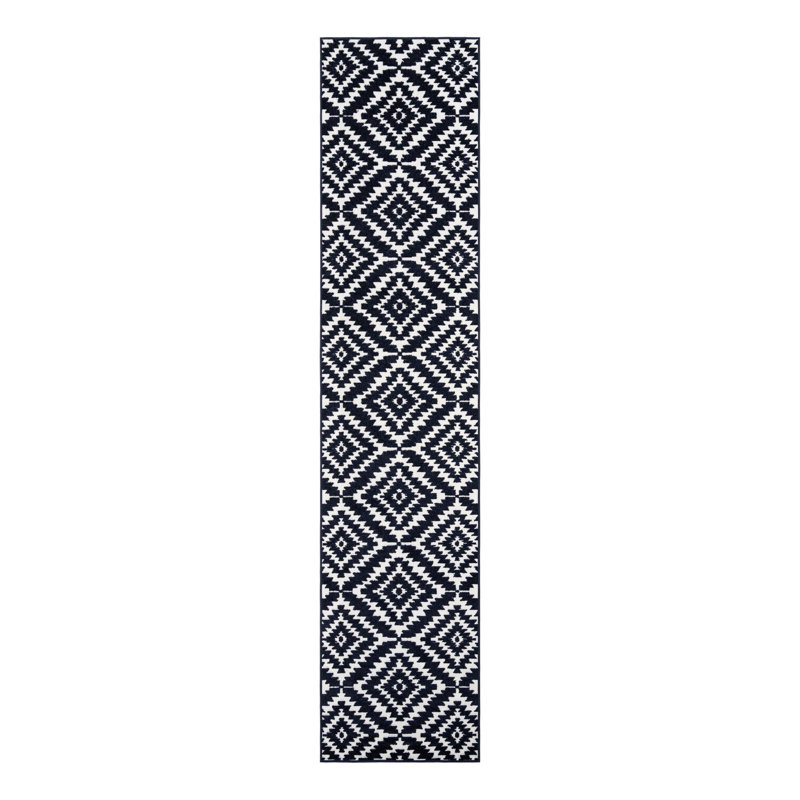 Tapis d'extérieur Sabrina Soto Zigzag, Tapis de couloir 2 pi 7 po x 12 pi