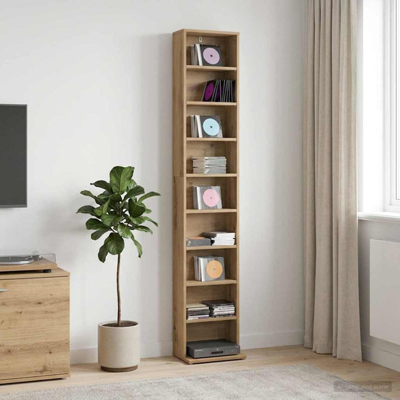 Engineered Wood 175cm H Media Shelves