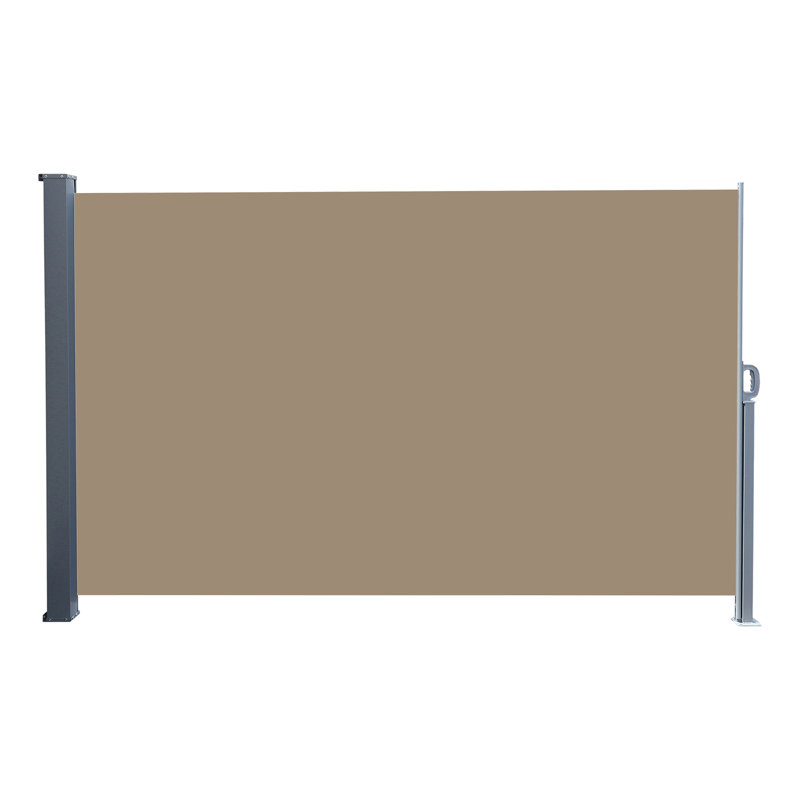 Paravent rétractable en composite, Café, H 63 po x l 118,5 po x P 3,94 po