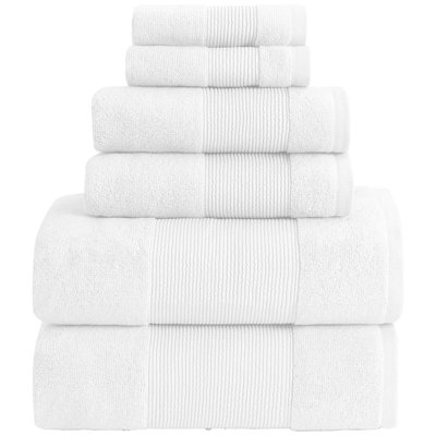 6-Piece Zero-Twist Cotton Towel Set