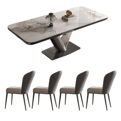 Italian style modern rectangular dining table sets